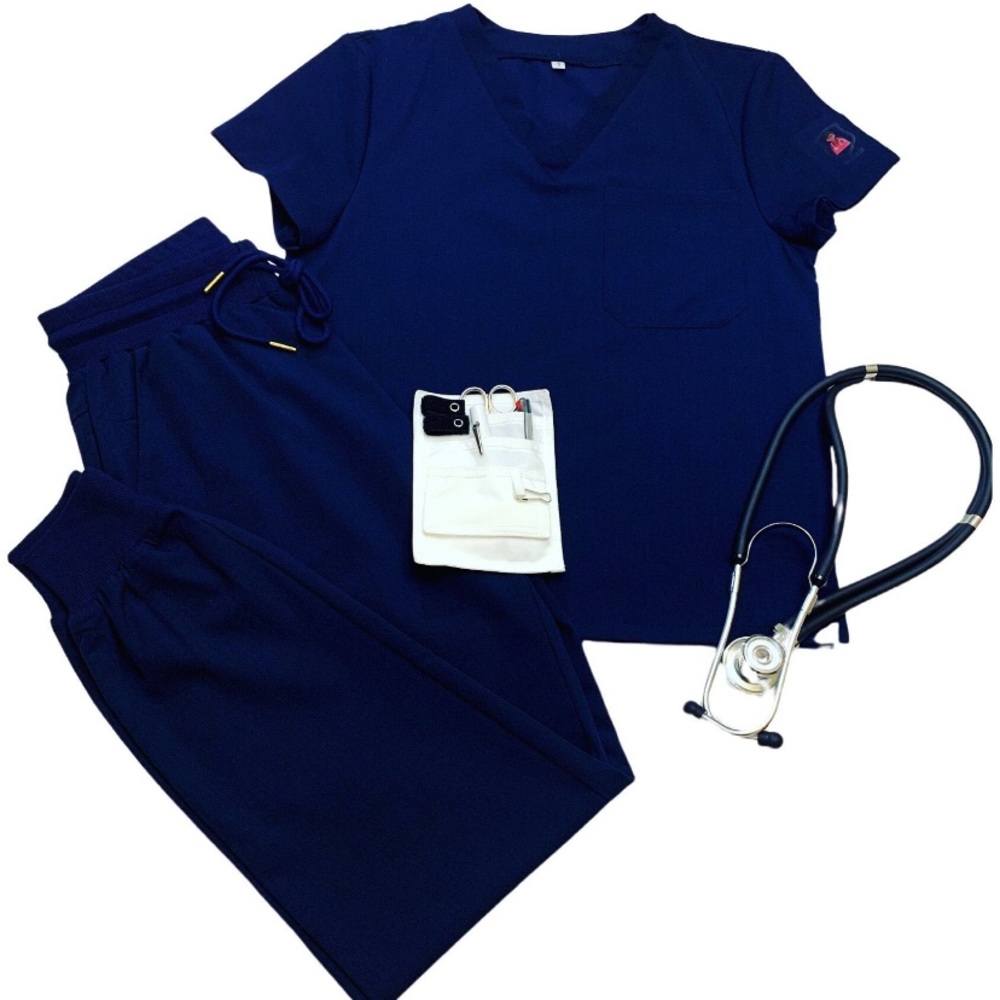 Dark blue scrubs set